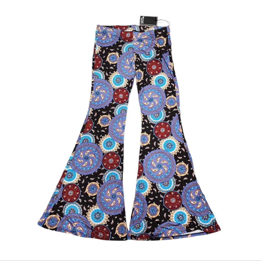 Michael Lauren Multicolor Boho Flare Pull On Pant